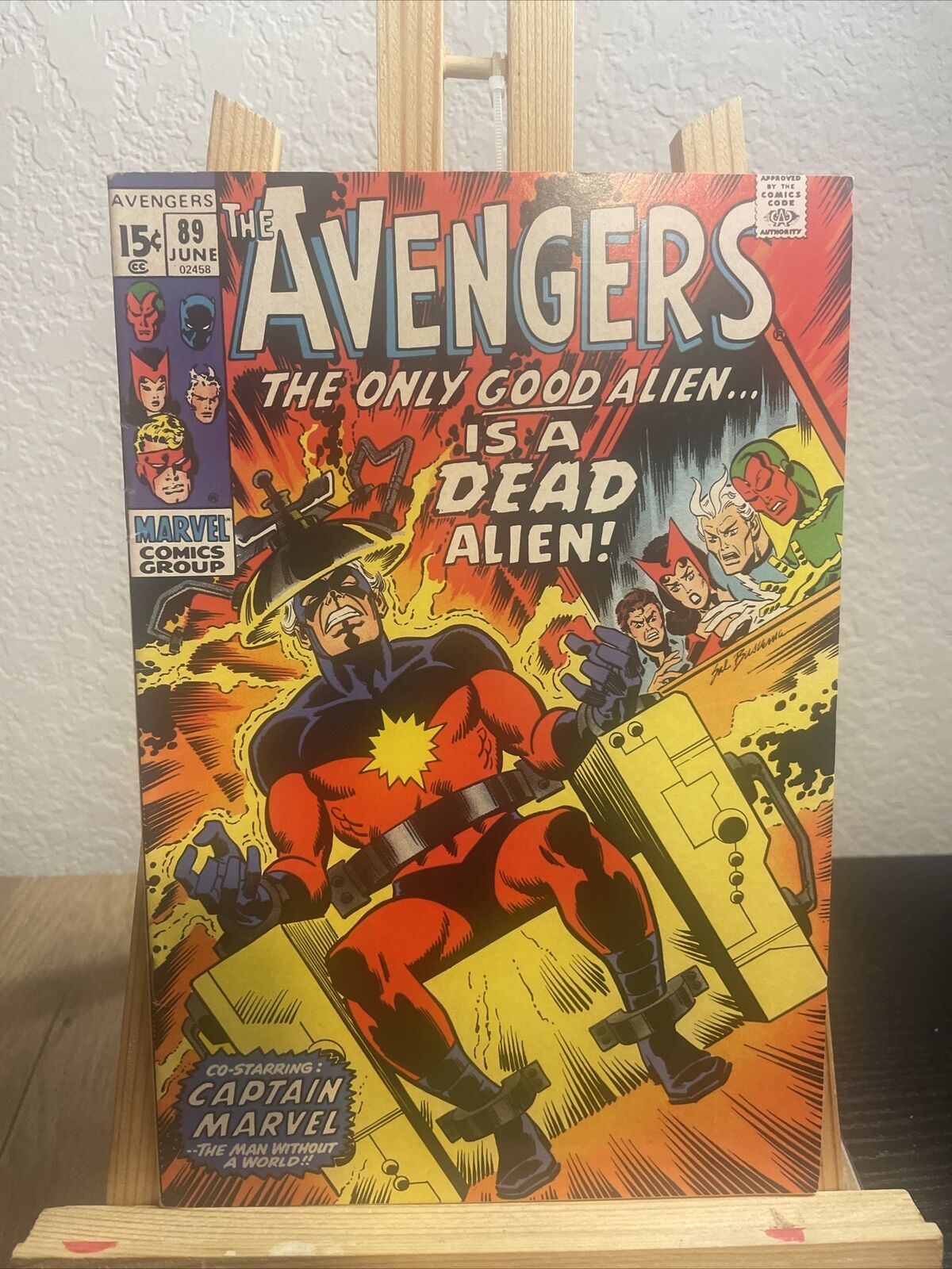 Avengers #89 The Only Good Alien Captain Marvel Sal Buscema Cover Marvel 1971