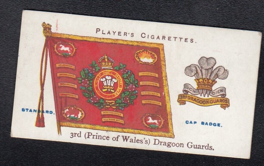 1907 British Military Flags Cards 3RD PRINCE OF WALES\'S DRAGOON GUARDS