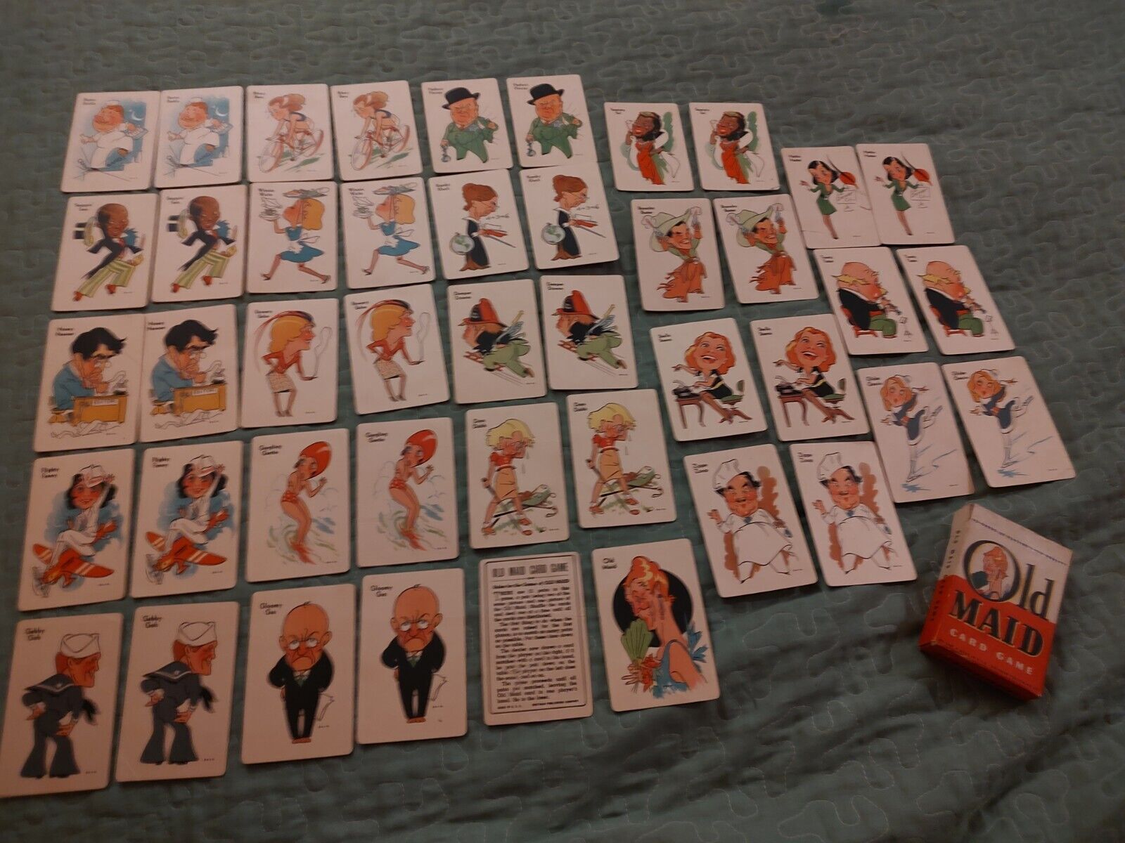 Vintage Old Maid Playing Cards Whitman Publishing 1930-50s