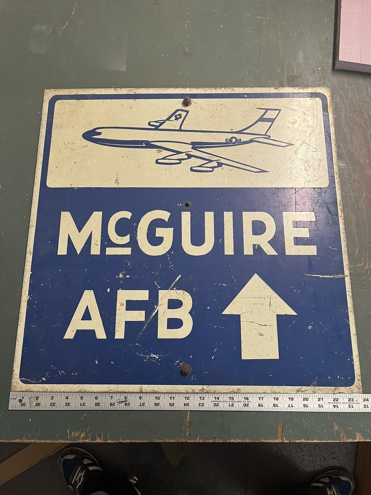 McGuire AFB Air Force Base Airport Sign AIRCRAFT METAL Airplane Jet Aviation