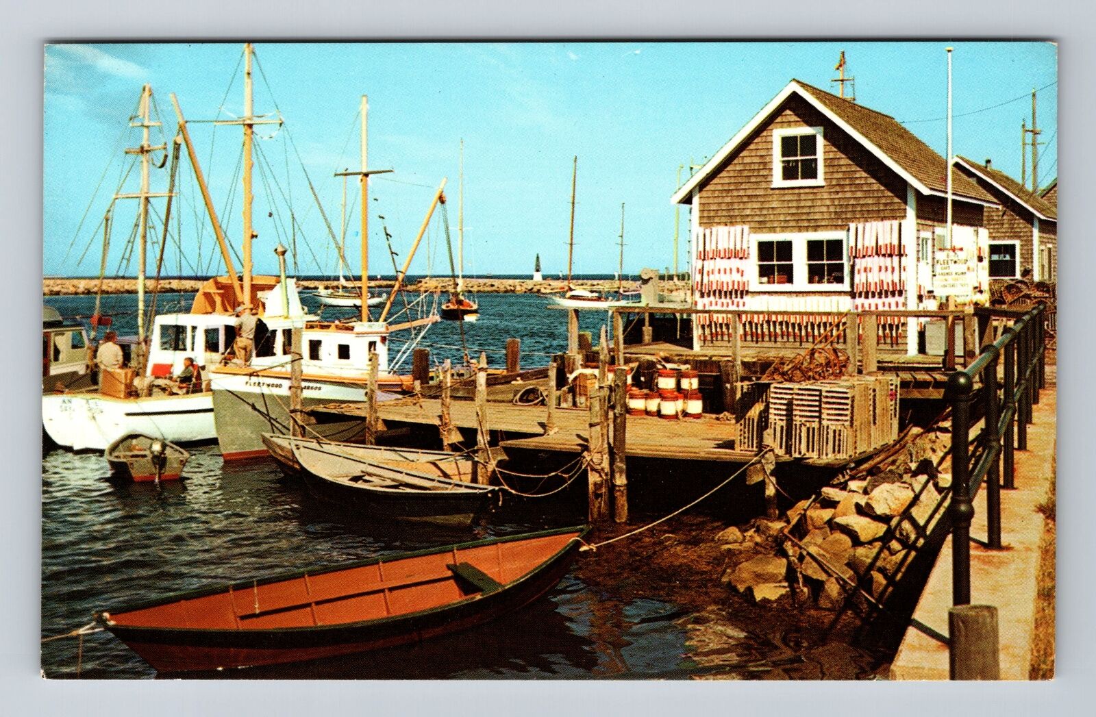 Martha\'s Vineyard MA- Massachusetts, Picturesque Lobster Gear, Vintage Postcard