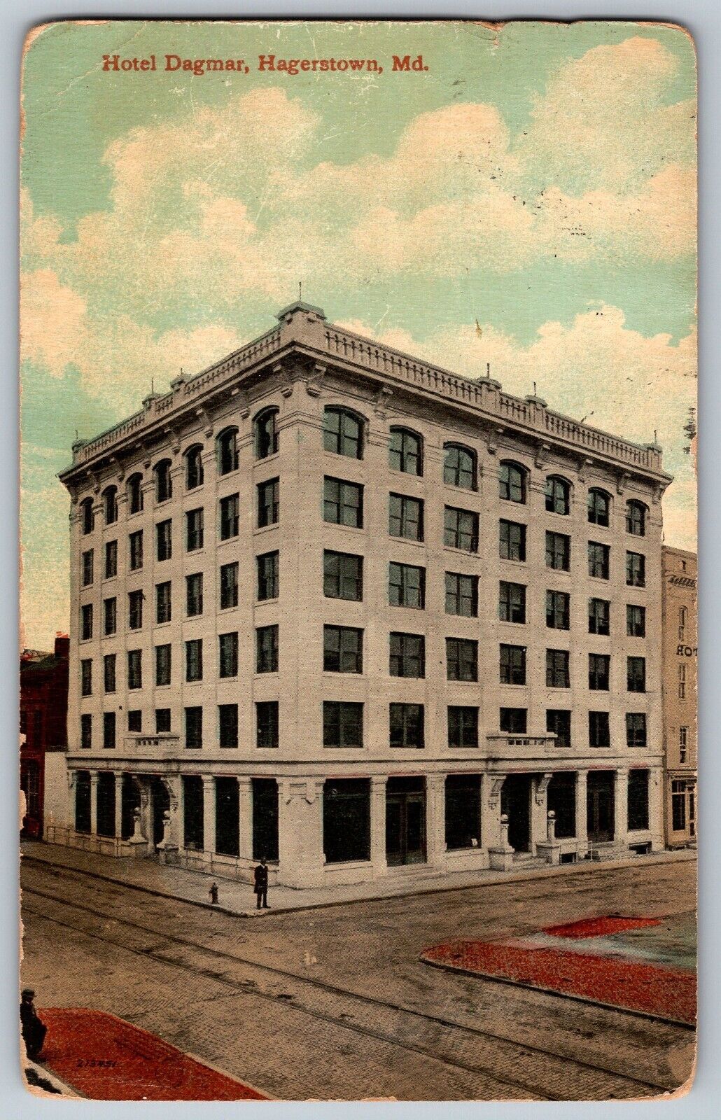 Hagerstown, Maryland MD - The Hotel Dagmar Building - Vintage Postcard - Posted