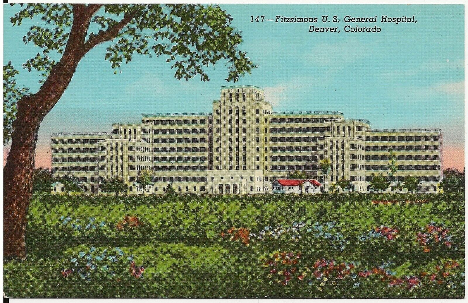 Fitzsimons U.S. General Hospital, Denver CO Postcard