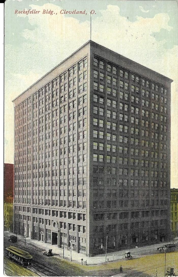 Cleveland, Ohio, Rockefeller Building, Vintage Postcard mailed 1911.