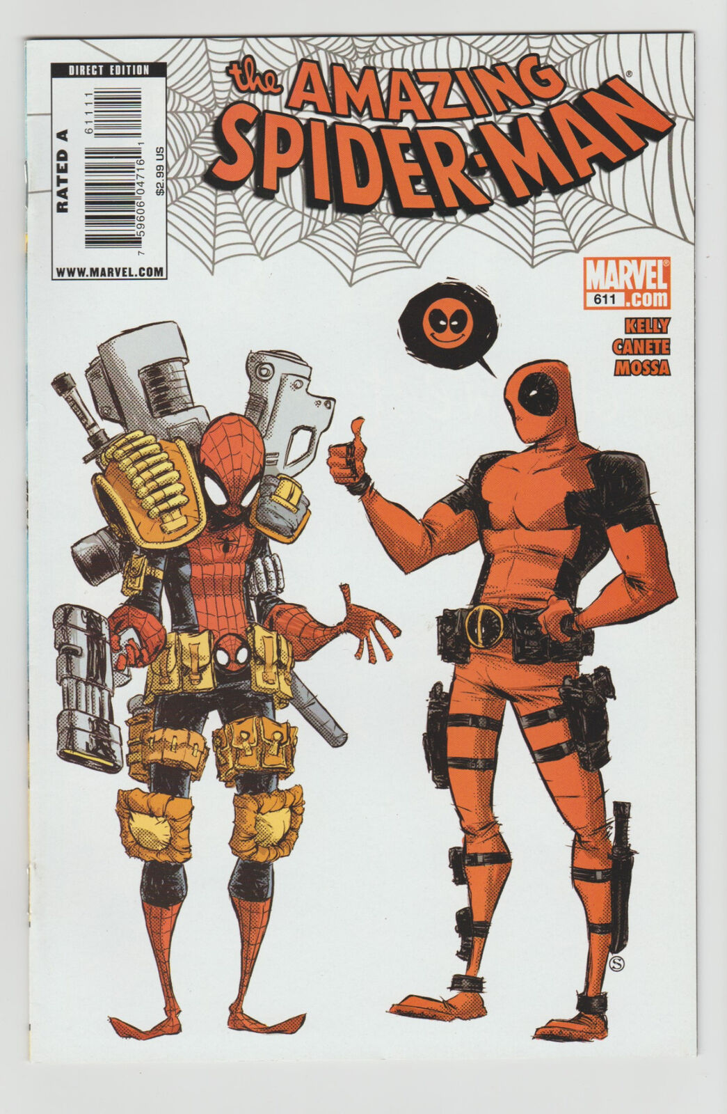 Amazing Spider-Man #611 (2010) FN/VF Skottie Young Cover Deadpool Marvel Comics