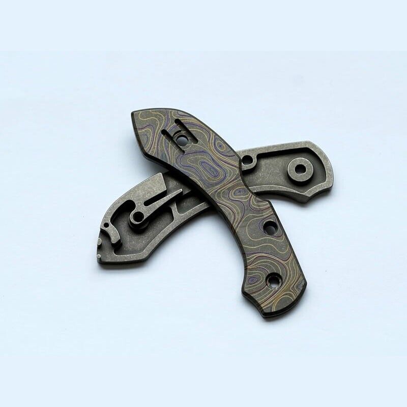 1 Pair Custom Made TC4 Titanium Alloy Handle Scales for Spyderco C28 Dragonfly