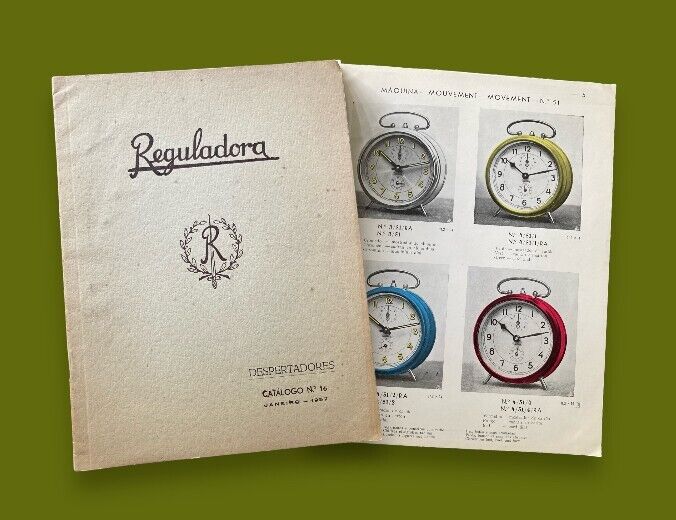 Reguladora Alarm Clock Catalog:  1957 Portugal - Great MCM Graphics