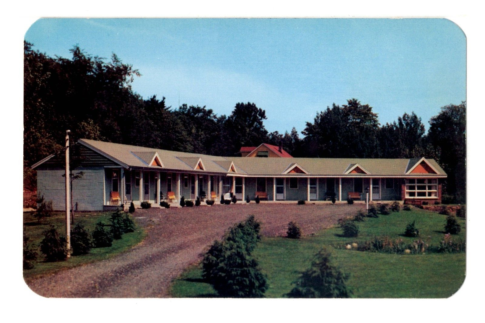 Postcard Triangle Motel West Hatfield Massachusetts