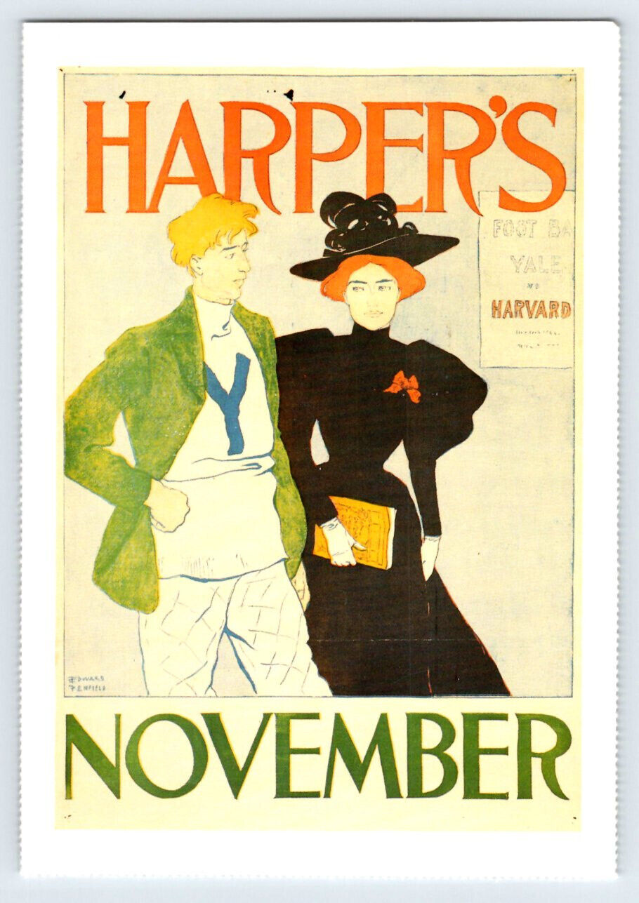 November 1894 Harper\'s Magazine Edward Penfield Reprint Postcard BRL18