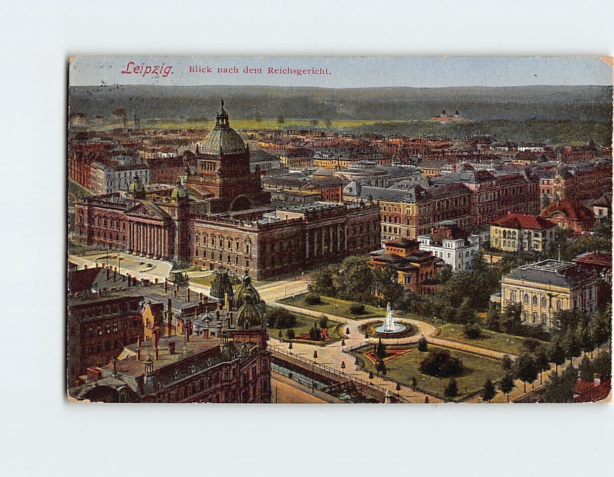 Postcard - Blick nach dem Reichsgericht - Leipzig, Germany