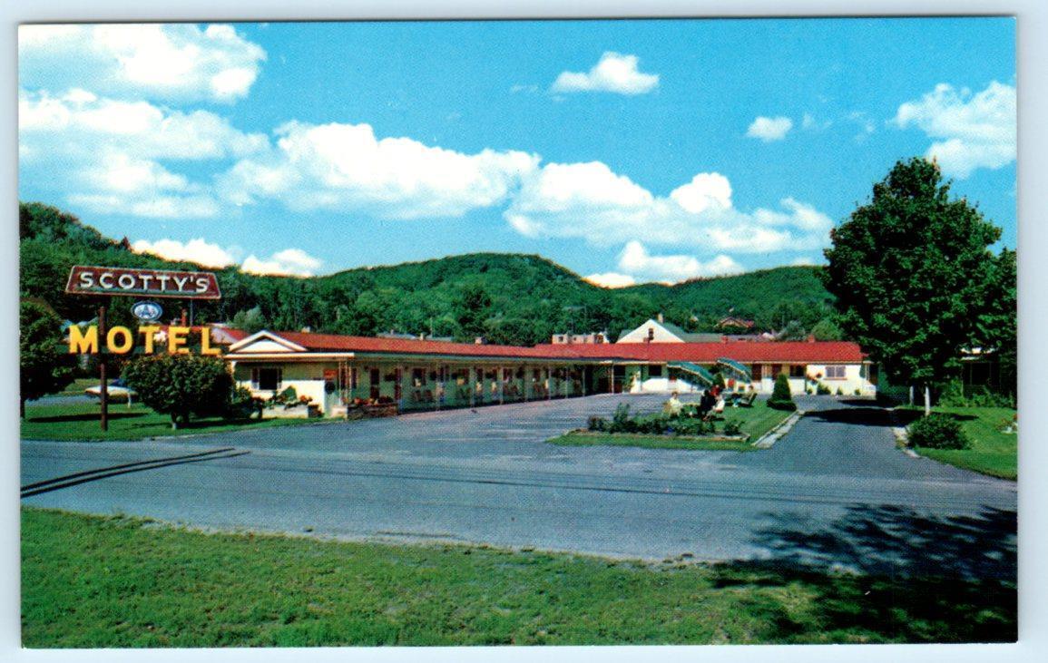 MUNISING, Michigan MI ~ Roadside SCOTTY\'S MOTEL Gene Scott c1960s  Postcard