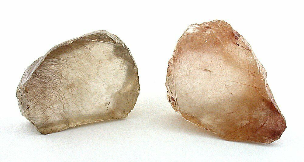 303 Gram Natural Two Rutilated Needle Quartz Cab Cabochon Gemstone Stone Rough 