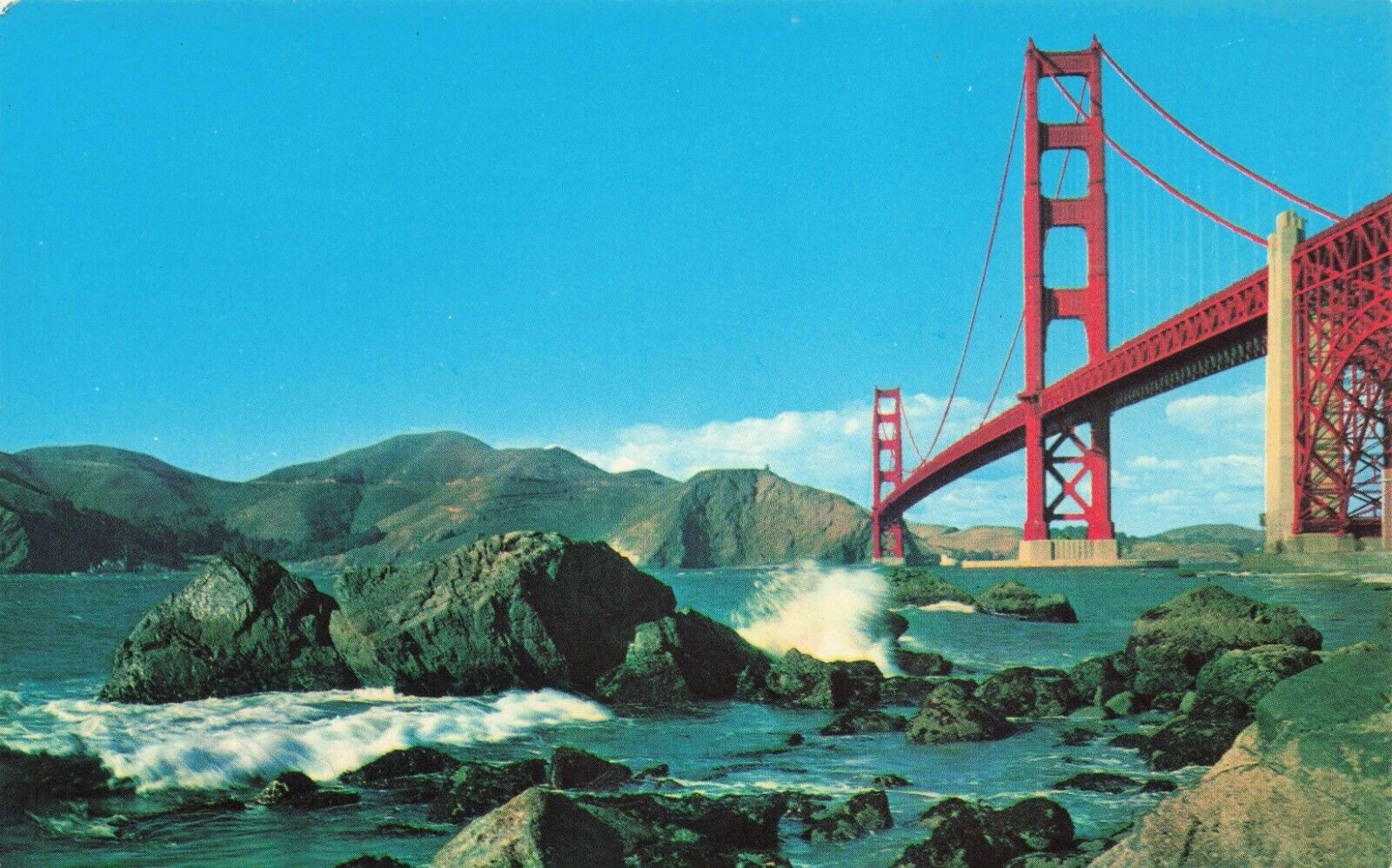 Postcard Golden Gate Bridge, San Francisco, California CA Vintage