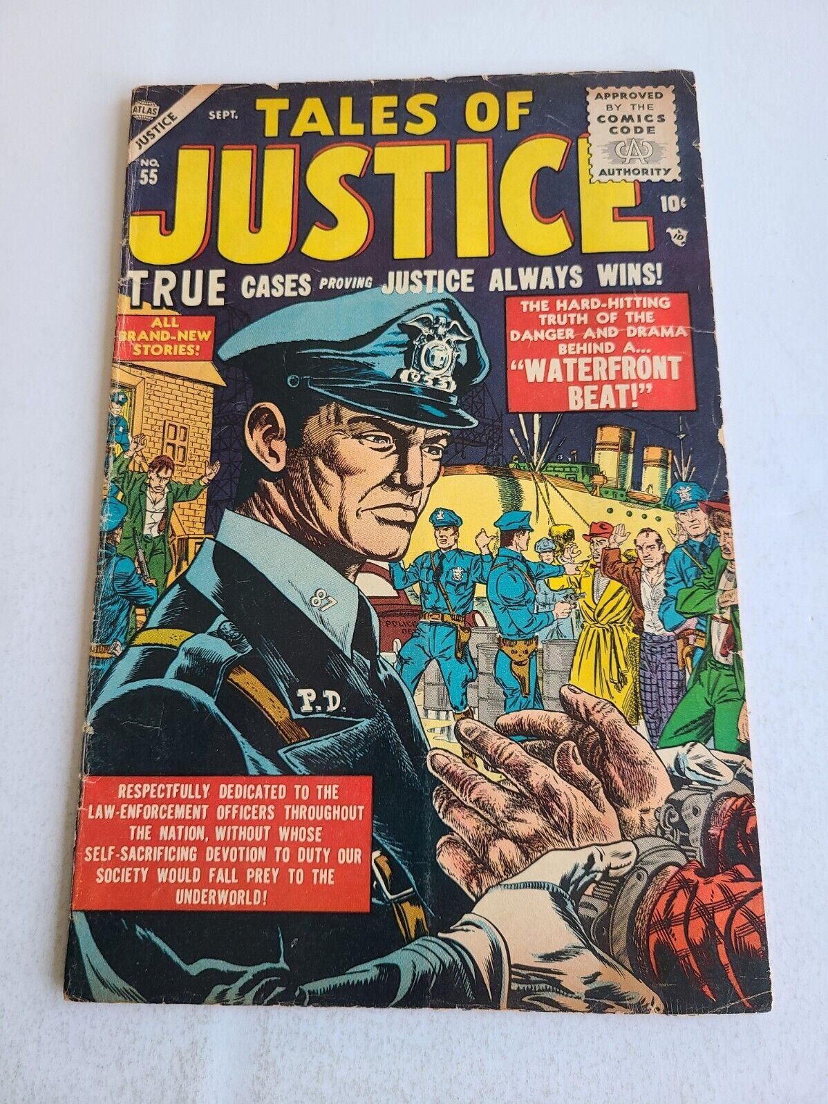 Tales of Justice #55, Atlas 1955 Comic Book, (1955/04), VG/F 5.0
