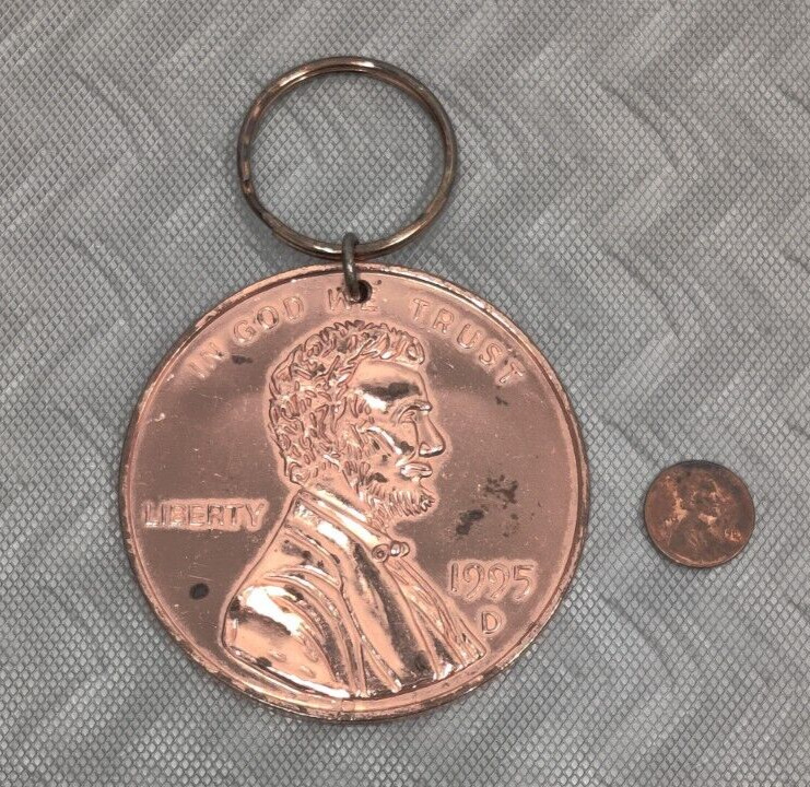 Big 1995 Denver Lincoln Penny 3 Inch Keychain From Washington D.C.  42124