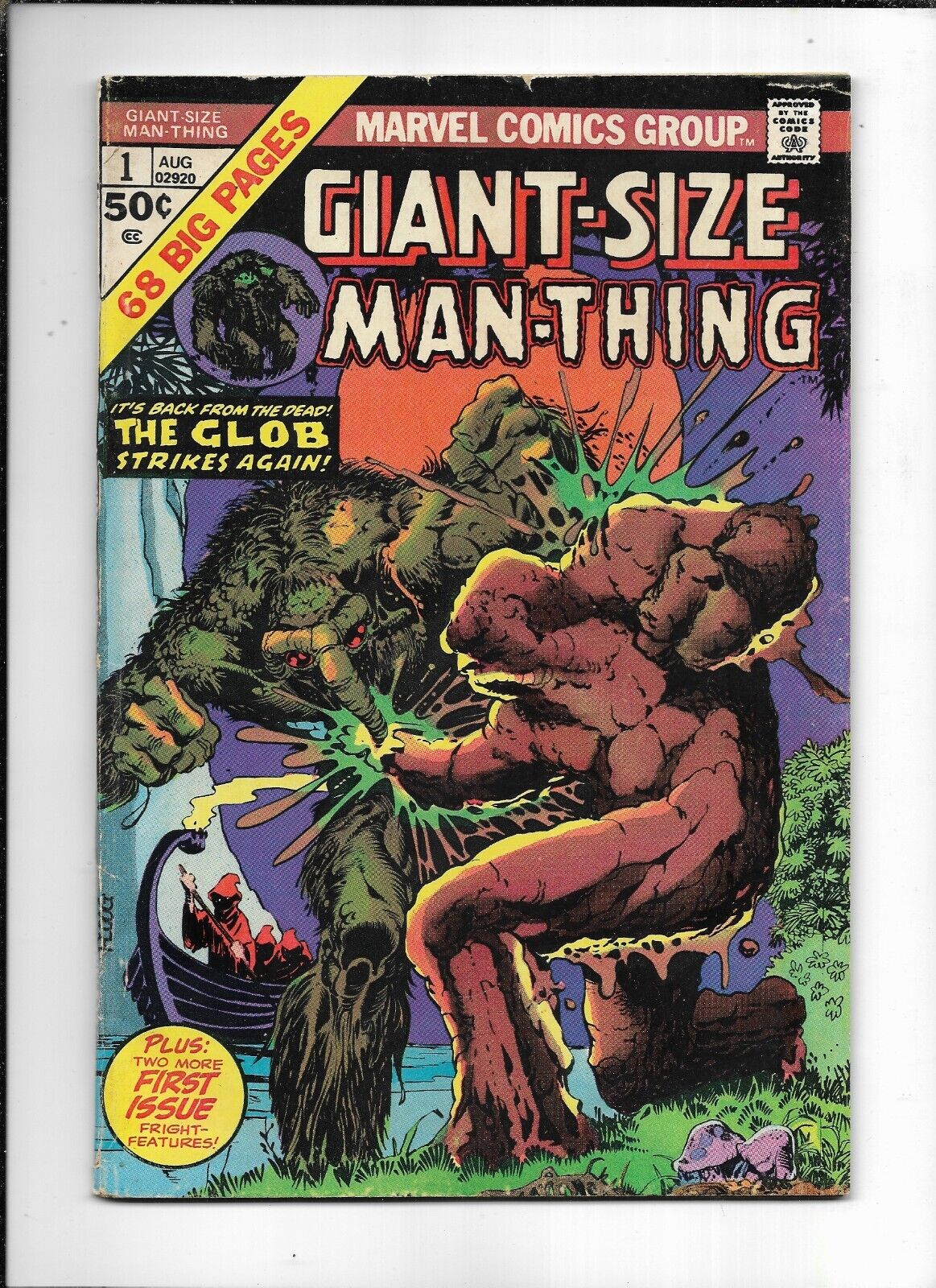 Giant -Size Man-Thing #1 (Marvel 1974) The Glob Appearance VG