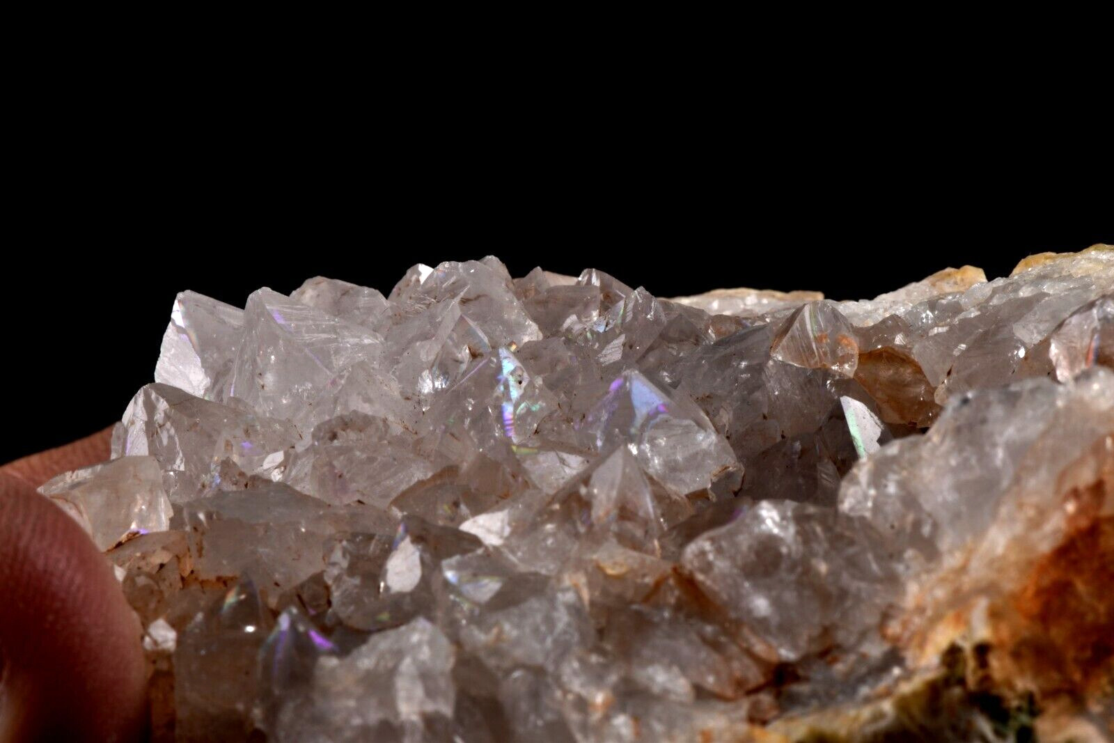 Anandalite  Rainbow quartz, Aurora quartz  multi flash iridecent crystal #6213