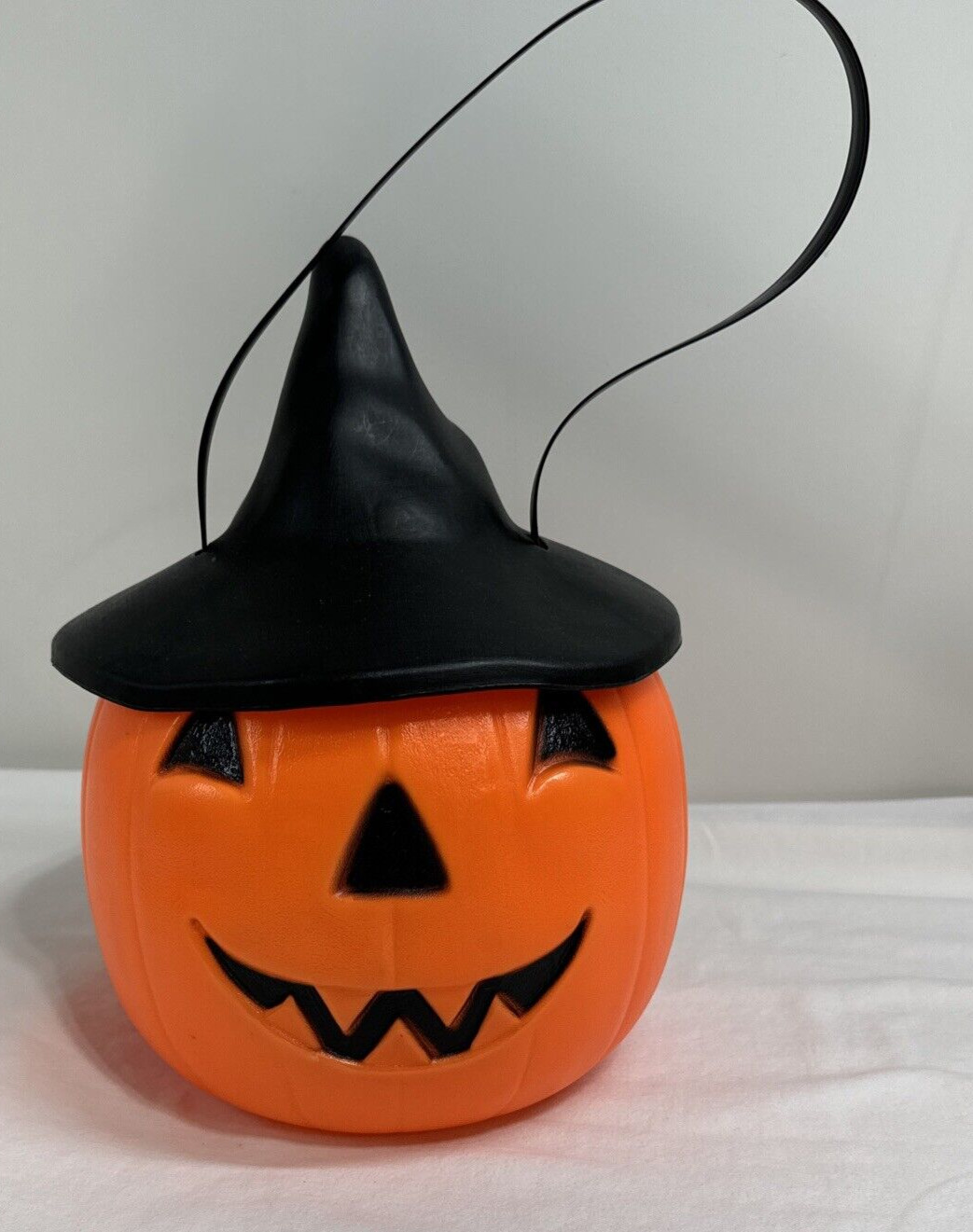 Rare Empire Halloween Blow Mold Pumpkin Witch Decoration Bucket Basket No Light