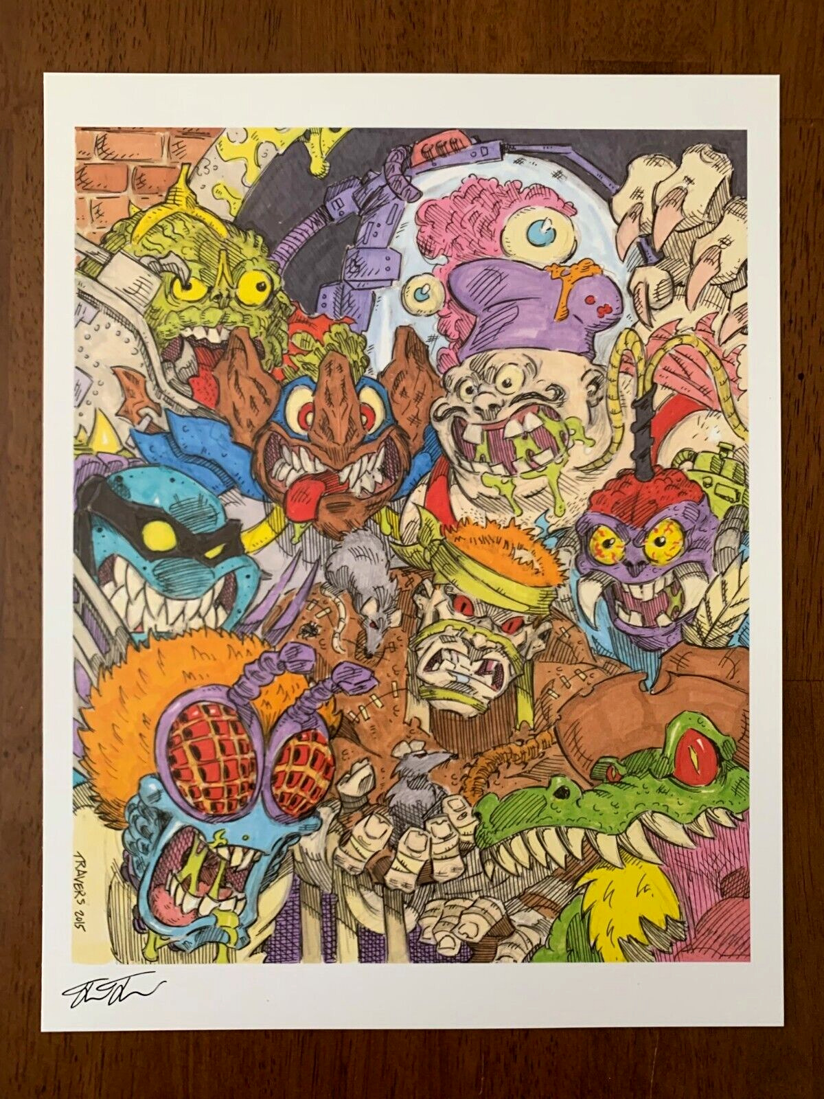 Ninja Turtles Monsters Print/Poster TMNT Rat King Baxter Slash Signed Wall Art
