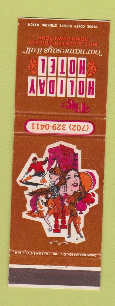 Matchbook Cover - Holiday Hotel Reno NV