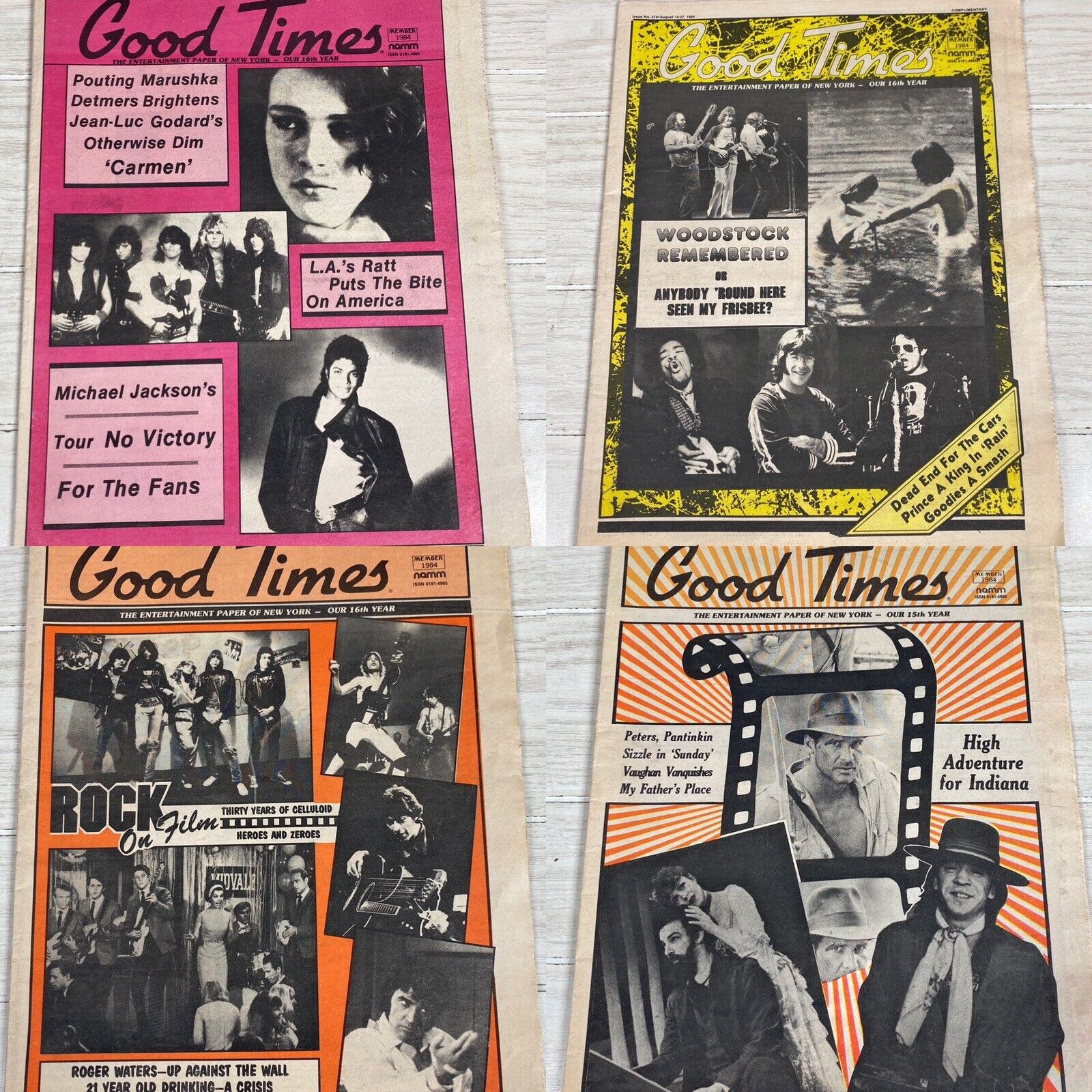 VTG Lot of 4 GOOD TIMES Music Newspapers Magazines 1984 New York & Long Island