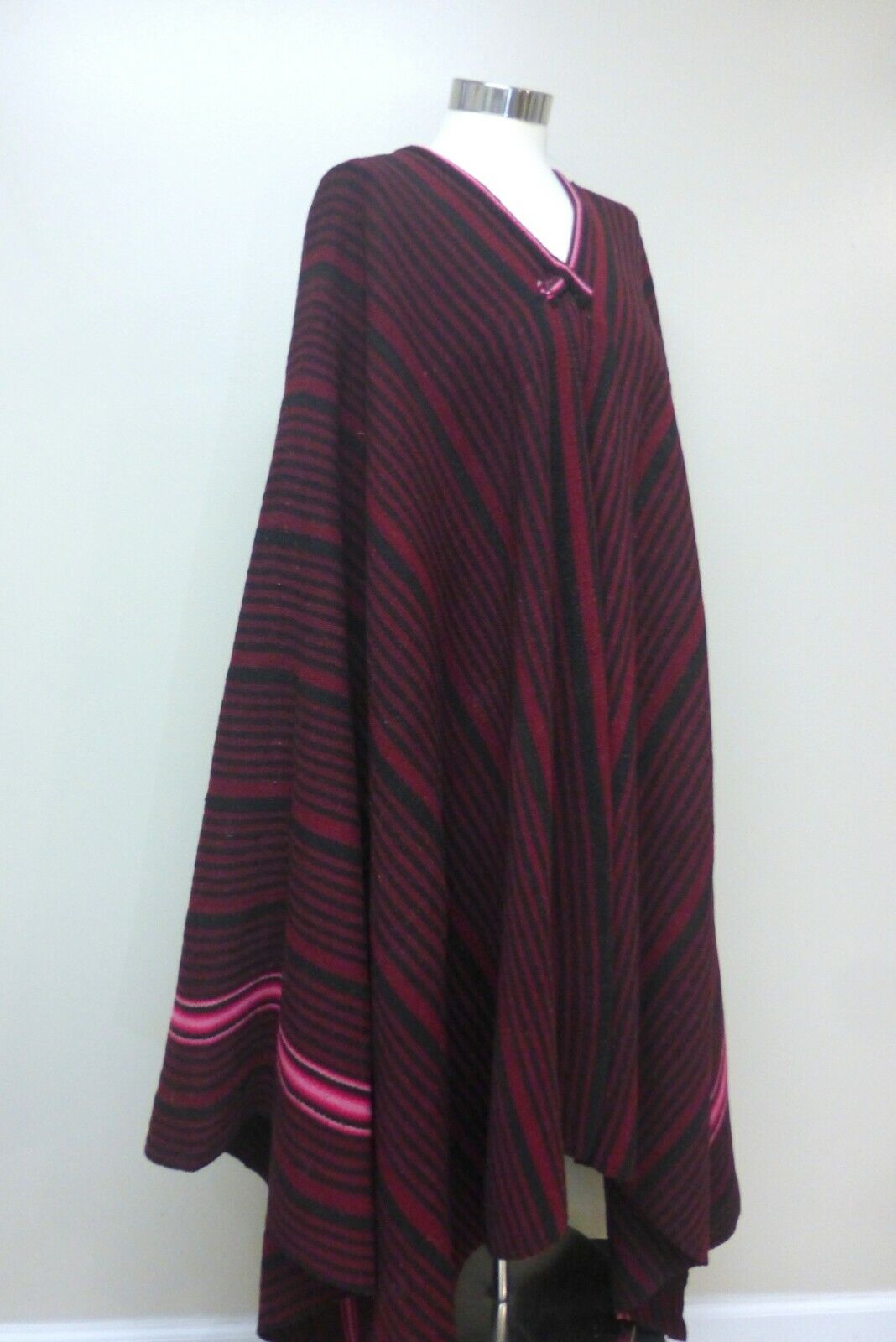 Shaman Poncho Cape- Andean Woven Textile- Peruvian Heavy  Huayruro Poncho XL