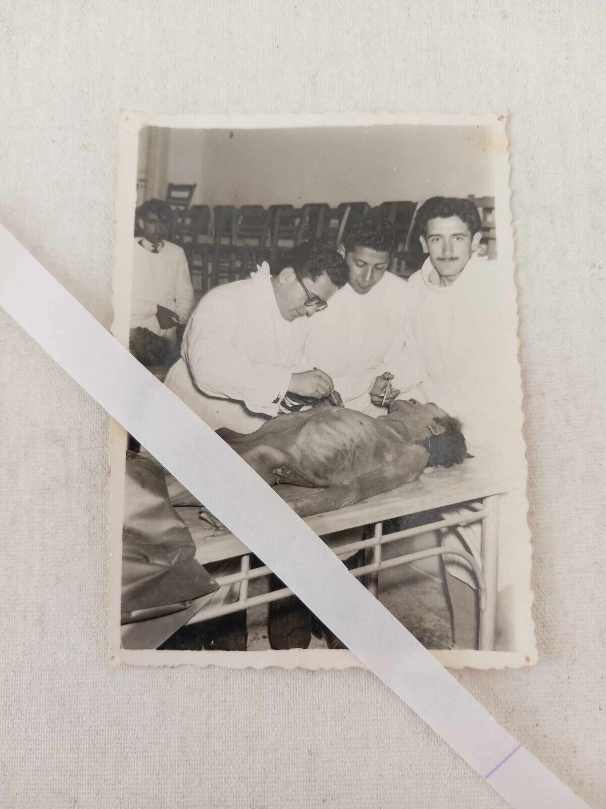 Autopsy Medical Students dead post mortem vintage photography Greece 1950s