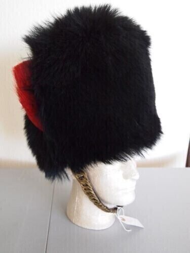 New British Black Bearskin Hat Men\'s Royal 1950\'s to 1970\'s Guards Hat Fast Ship