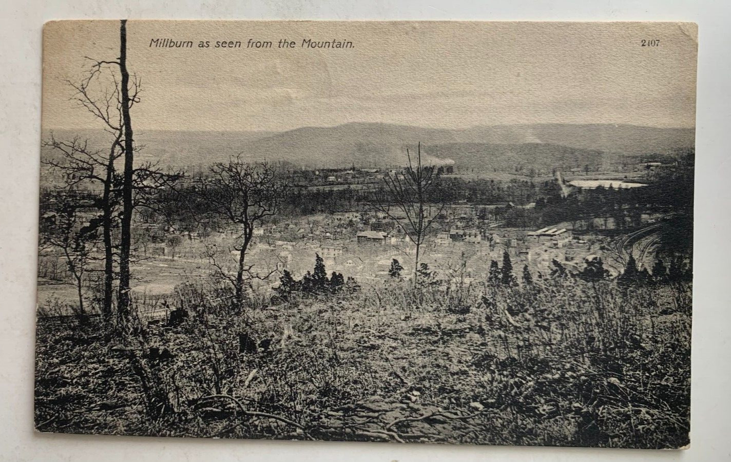 1907 NJ Postcard Millburn New Jersey As Seen From Mountain Town View Essex Co