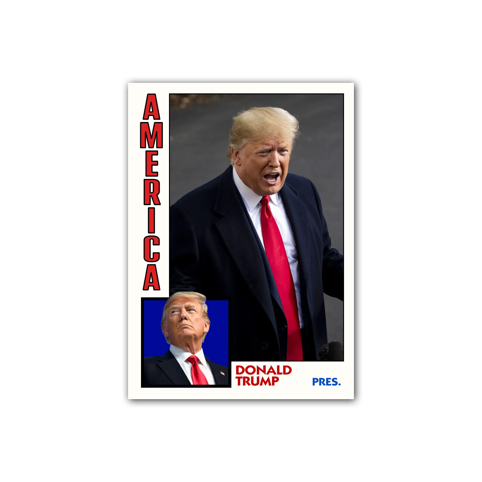 Donald Trump Novelty Custom 1984 Style Presidential Baseball Card MAGA 2020