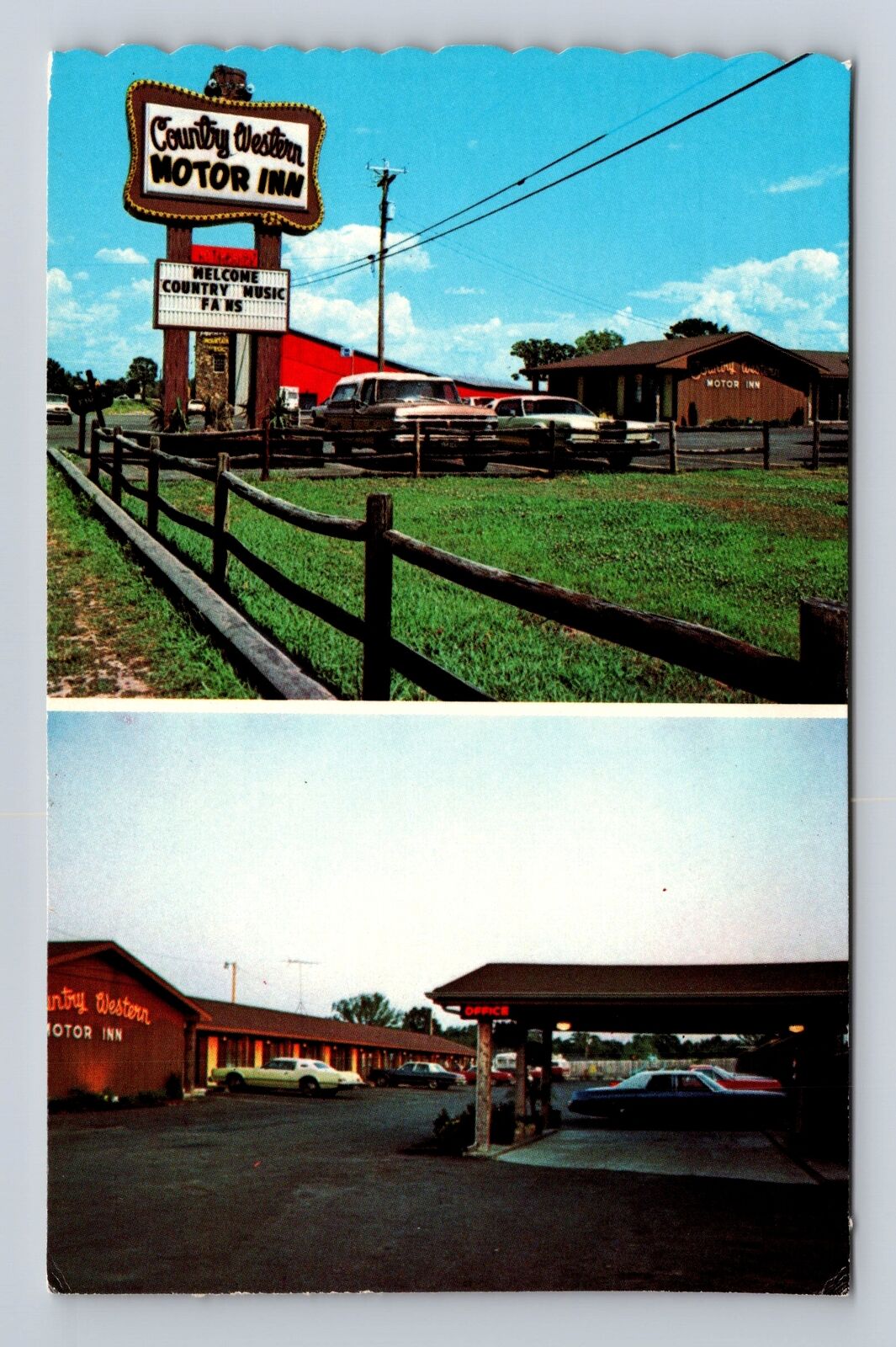 Branson MO-Missouri, Country Western Motor Inn, Advertisement, Vintage Postcard