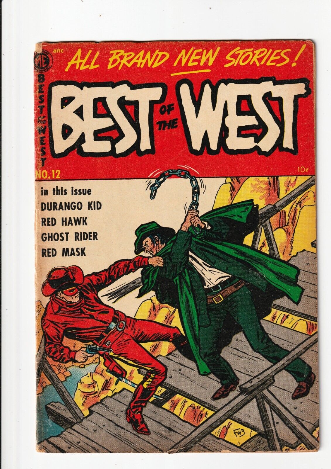 BEST OF THE WEST #12 MAGAZINE ENTERPRISES, 1954 - 1st print - Ghost Rider