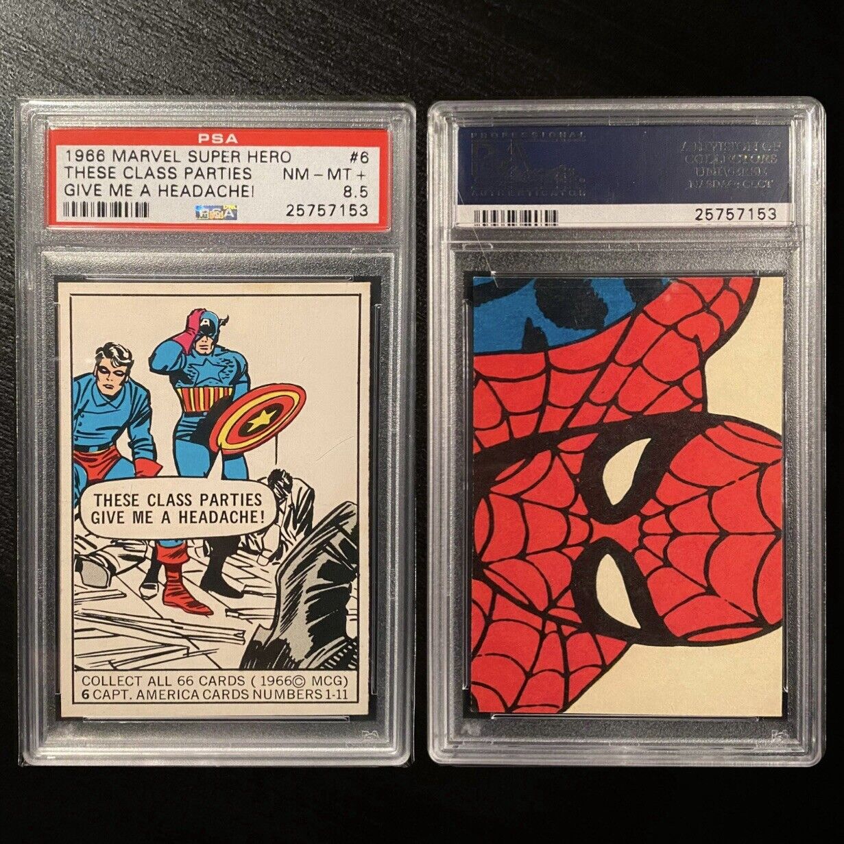 POP 1. 1966 Donruss Marvel Super Heroes #6 Spider-Man Rookie PSA 8.5 Ditko Kirby
