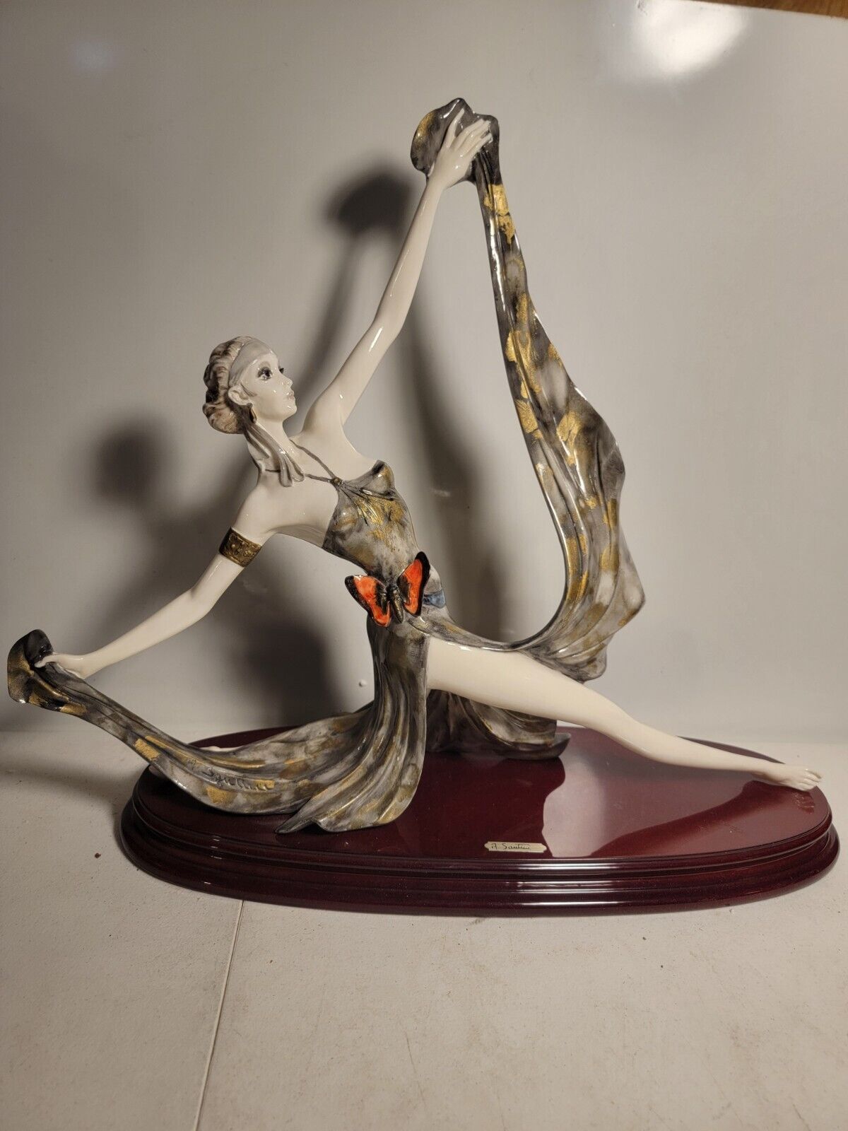Vintage Santini Sculpture Of An Art Deco Lady Martine The Dancer Statue