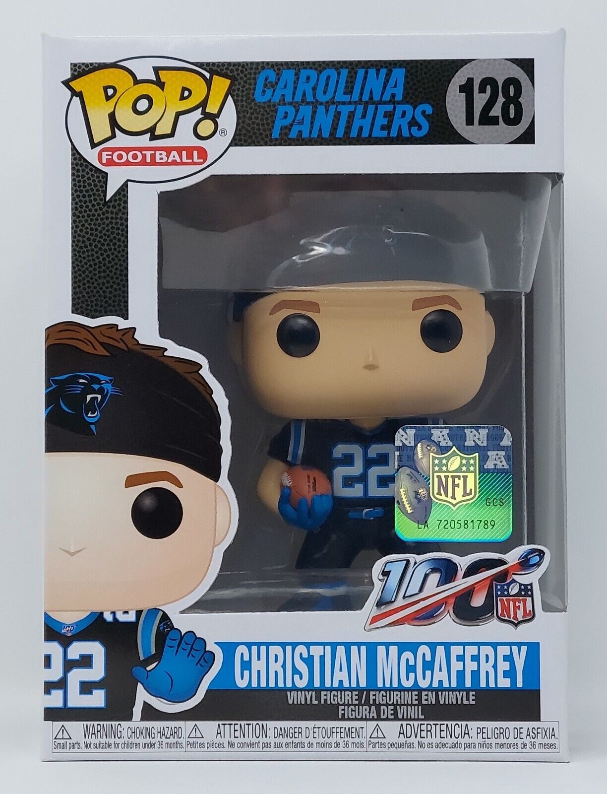 Funko POP Football - Christian McCaffrey #128 Carolina Panthers NFL NEW