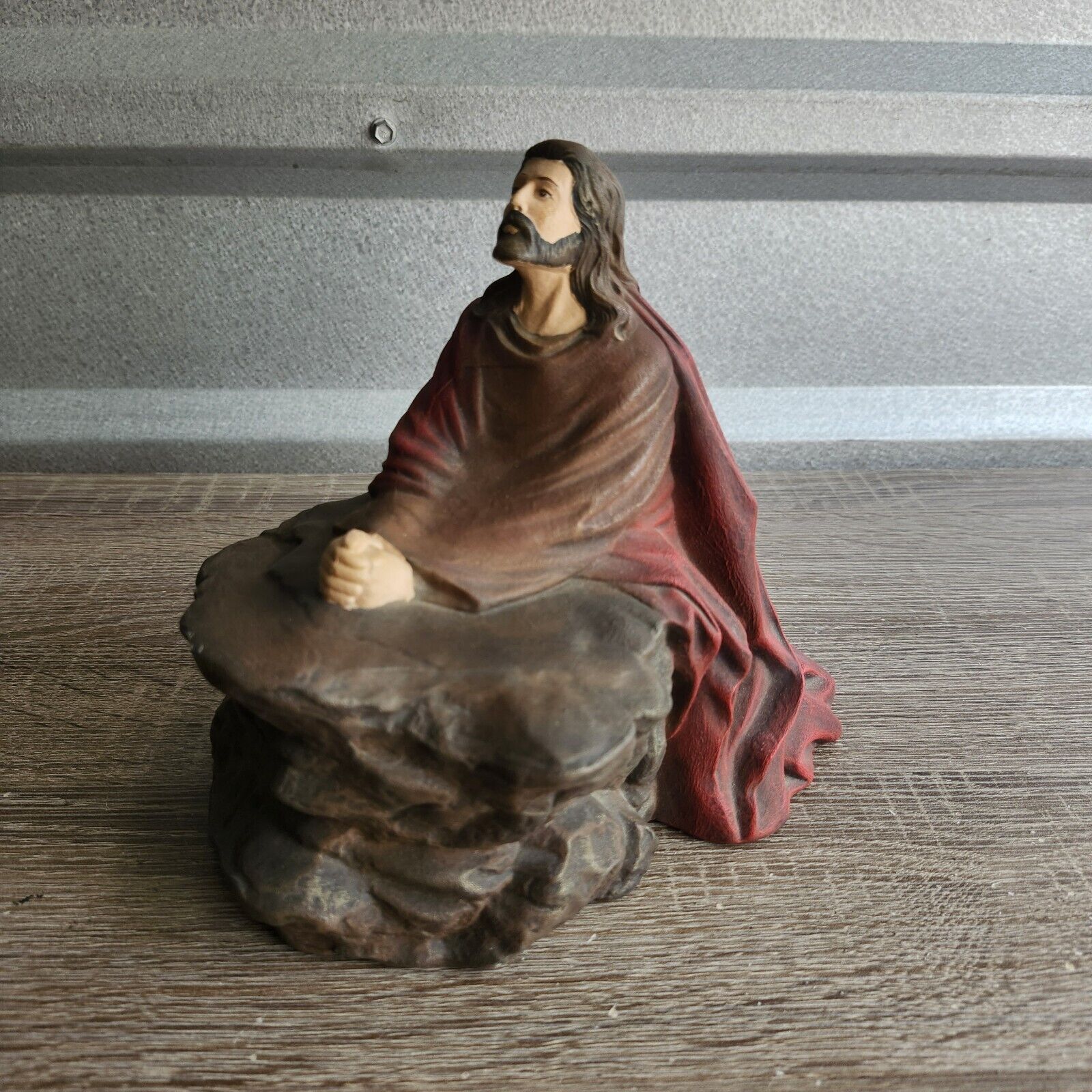 Vintage Jesus In Garden Of Gethsemane Figurine