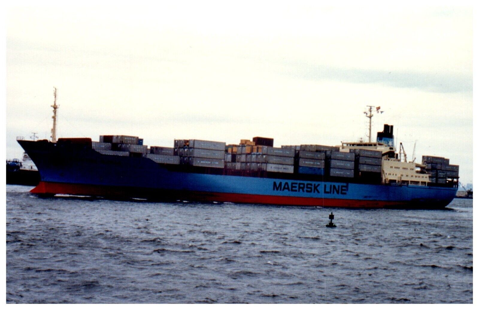 Chastine Maersk (1970) Container Ship Boat Photograph Vintage 4x6\