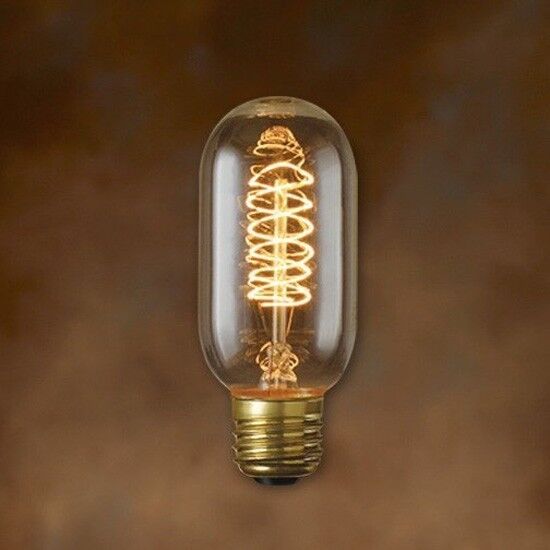 Nostalgic Edison Light Bulb -Spiral T14 - Vintage Style Repo - 40W -  NOS40-T14