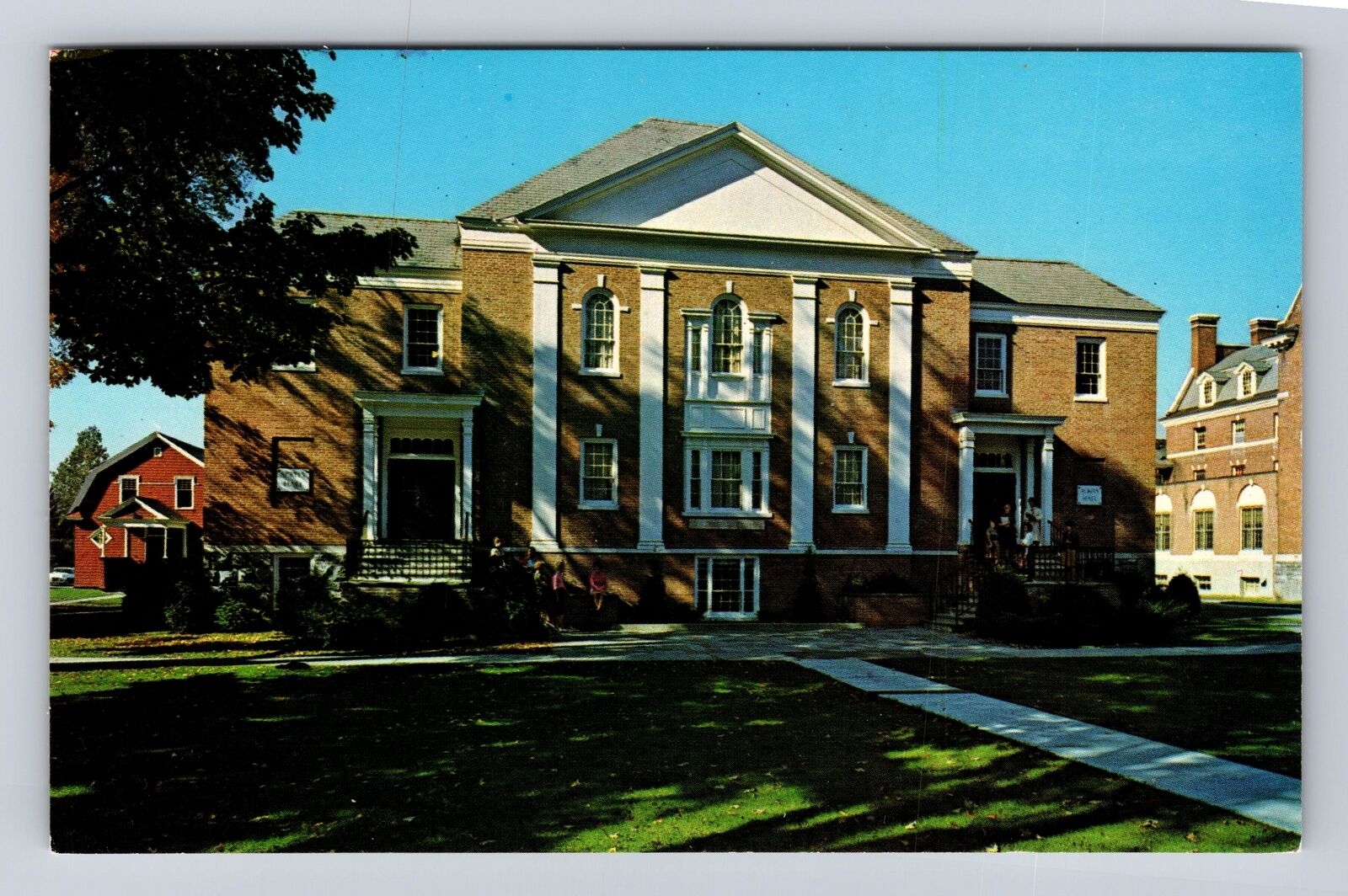 Poultney VT-Vermont, Green Mountain, Ackley Hall, Vintage Souvenir Postcard