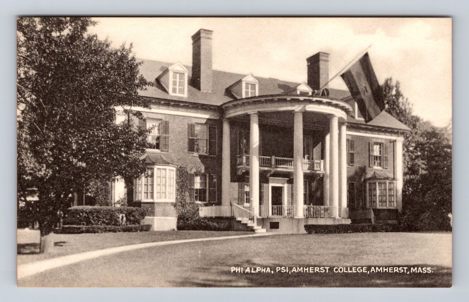 Amherst MA-Massachusetts, Philadelphia, PSI, Amherst College, Vintage Postcard