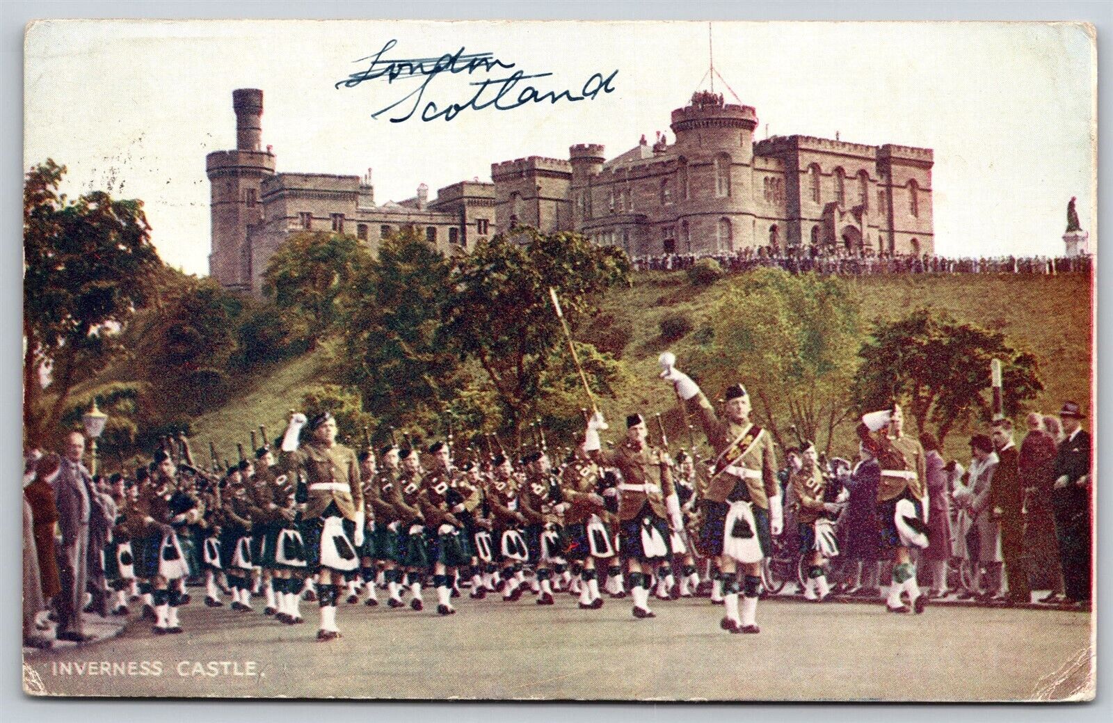 Postcard Inverness Castle, Scotland 1947 U120