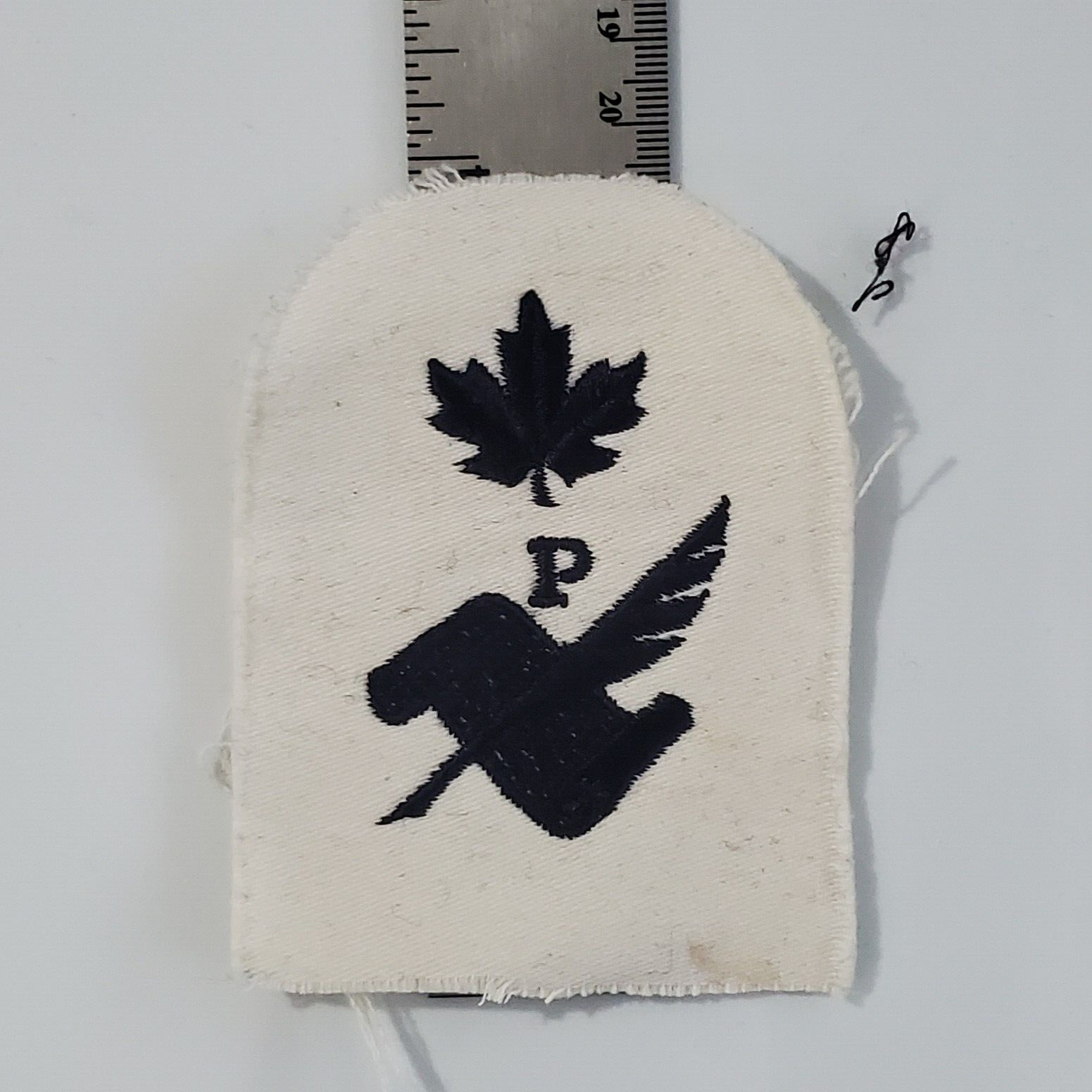 Post WW2 Vintage Canadian Navy Yeoman Rate Patch on WHITE