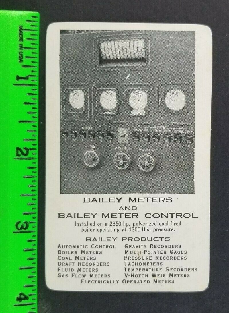 Vintage 1929 Bailey Meter Co. Cleveland Ohio Celluloid Pocket Calendar