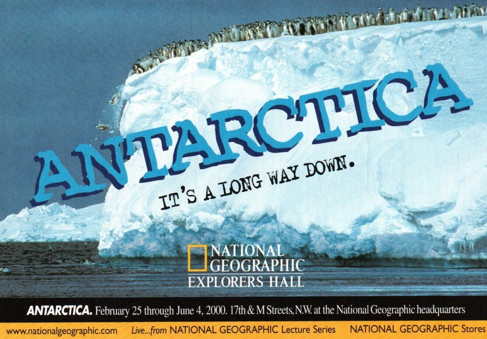 Postcard Hot Stamp Advertising card Antarctica Penguins