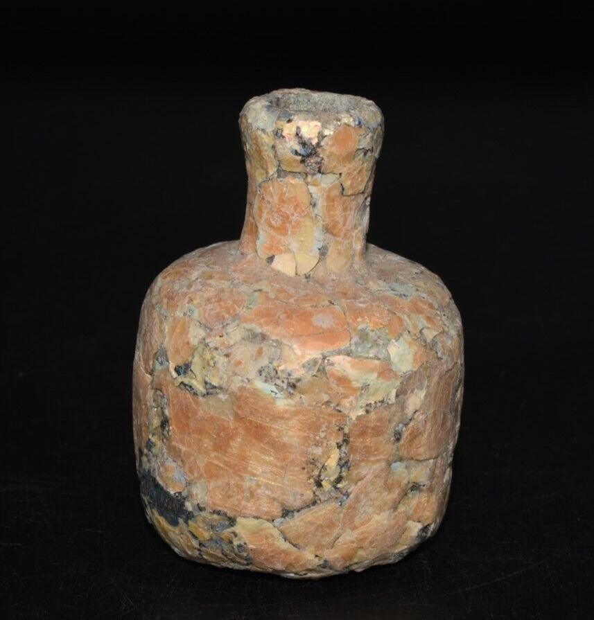 Authentic Ancient Roman Glass Bottle With Iridescent golden Patina early 2nd Cen