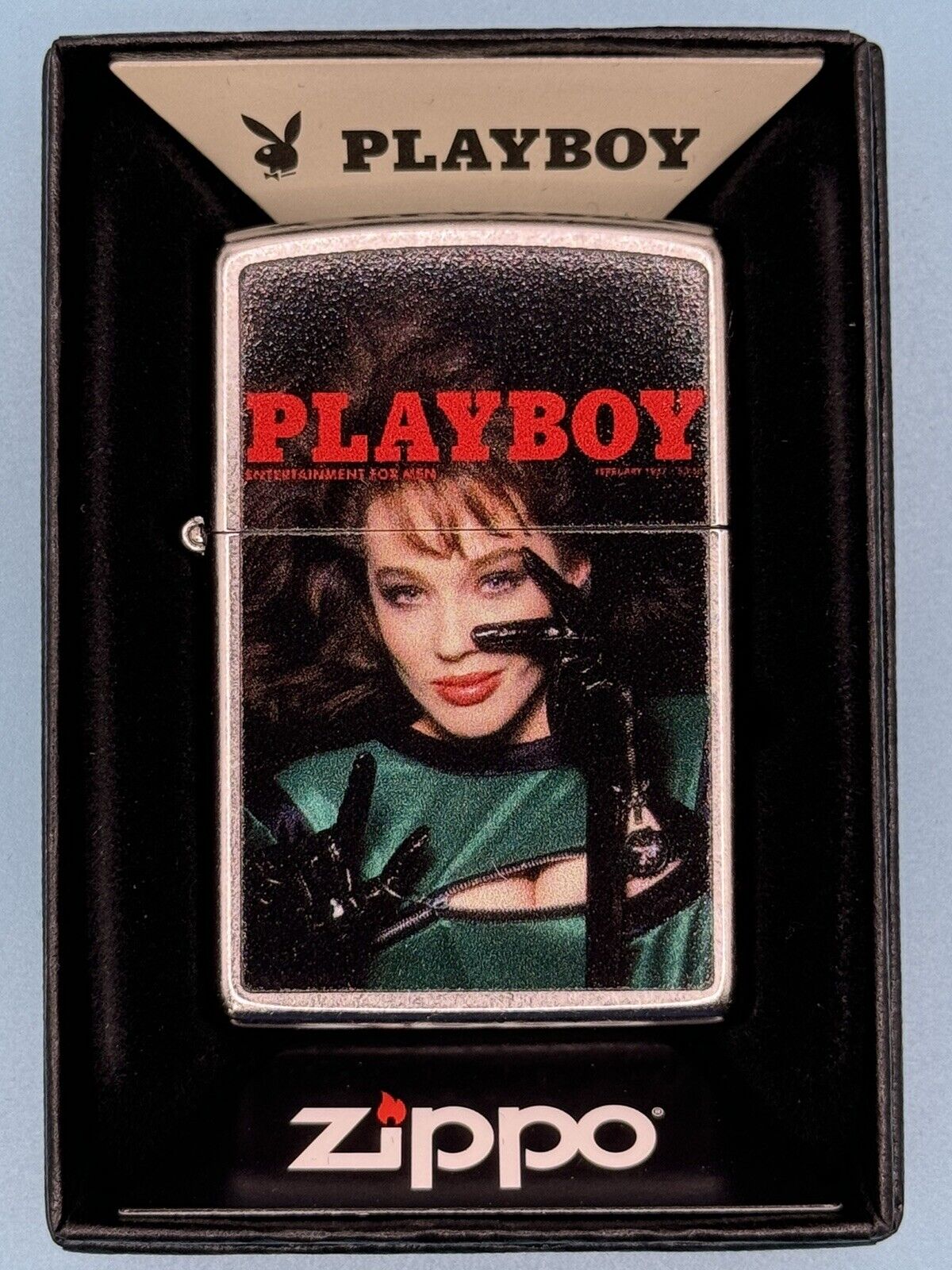 Vintage February 1987 Playboy Magazine Cover Zippo Lighter NEW Rare Pinup