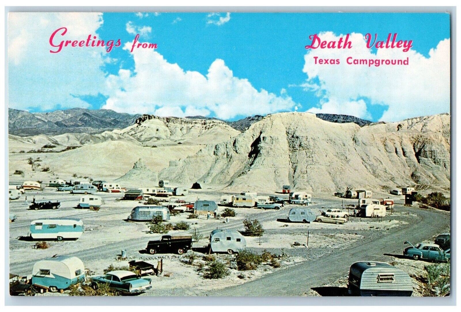 Death Valley New York NY Postcard Greetings National Monument Aerial View c1960