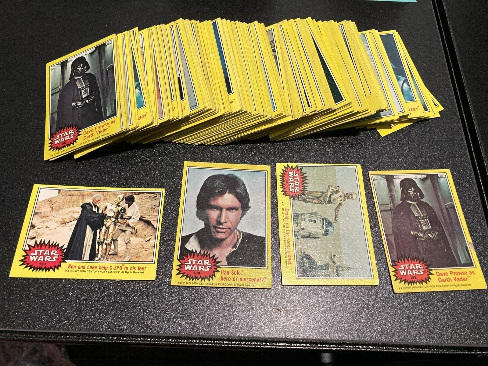YOU PICK One STAR WARS 1977 Third Series YELLOW Topps Trading Card 