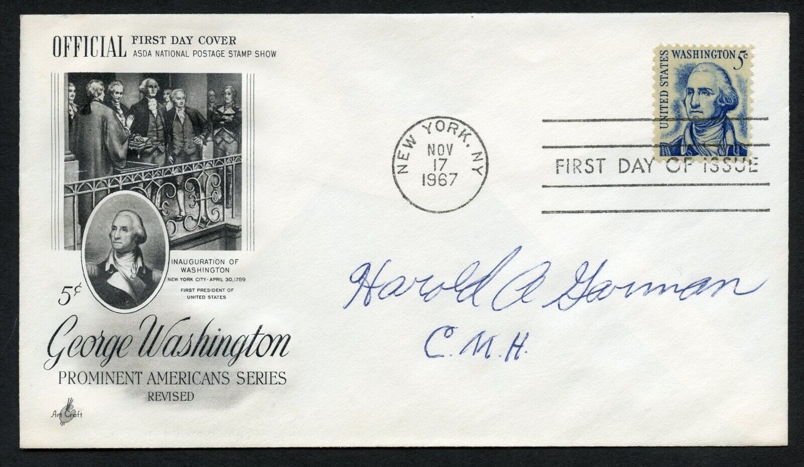 Harold A. Garman d1992 signed autograph auto FDC MOH Recipient Army WWII BAS