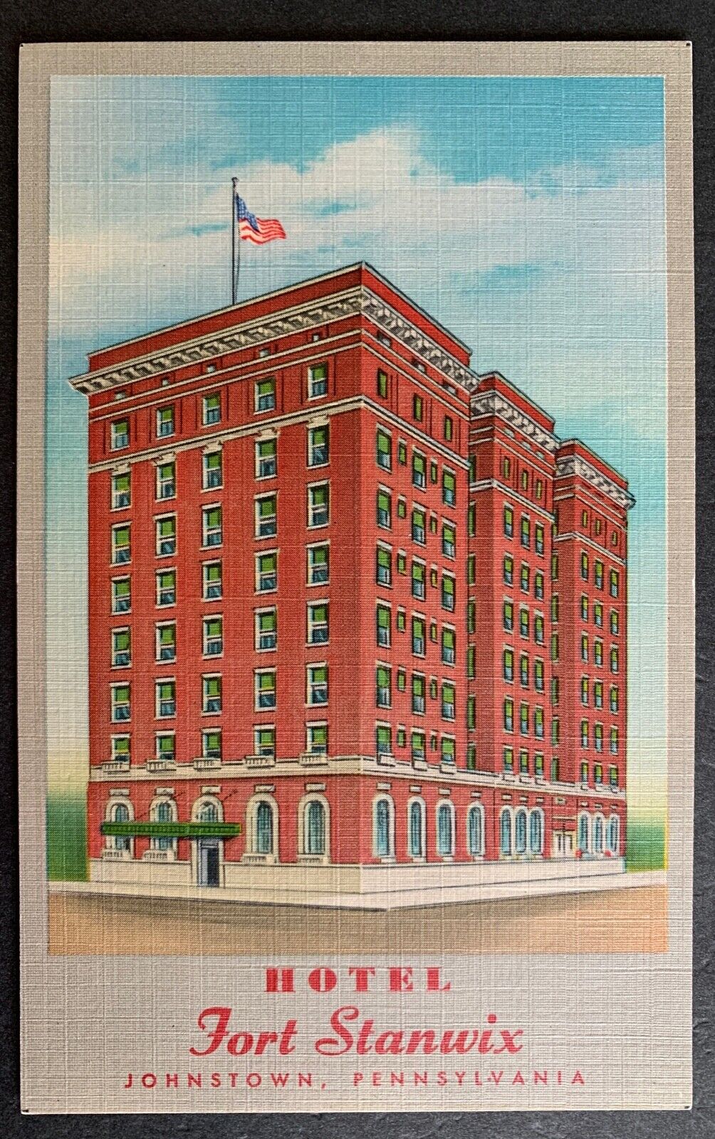 Linen Postcard Johnstown PA - Hotel Fort Stanwix